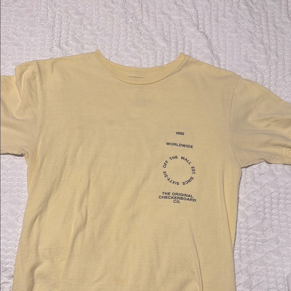 Vans Original Checkerboard Co. Tee in Yellow - size small men’s but runs small